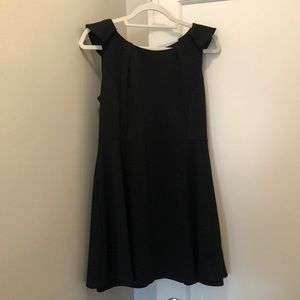 Black Peplum Sleeve Dress